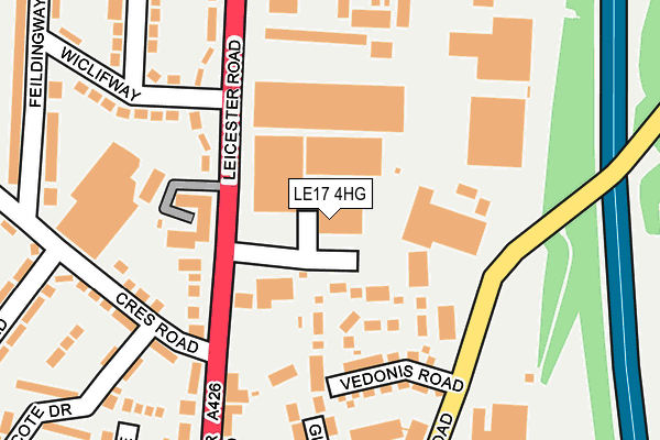 LE17 4HG map - OS OpenMap – Local (Ordnance Survey)