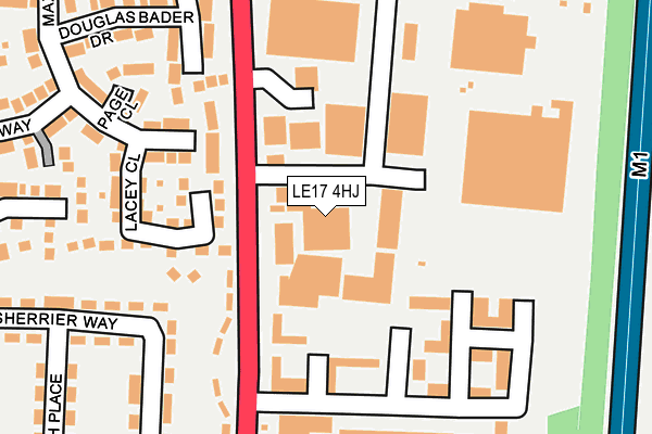 LE17 4HJ map - OS OpenMap – Local (Ordnance Survey)
