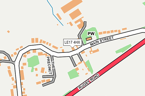 LE17 4HX map - OS OpenMap – Local (Ordnance Survey)