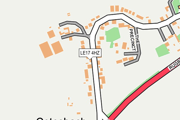 LE17 4HZ map - OS OpenMap – Local (Ordnance Survey)