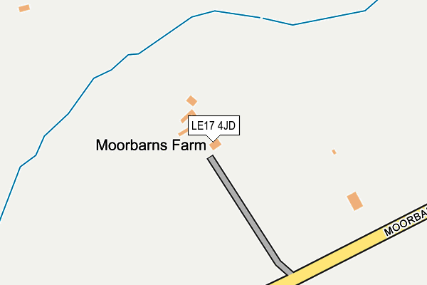 LE17 4JD map - OS OpenMap – Local (Ordnance Survey)