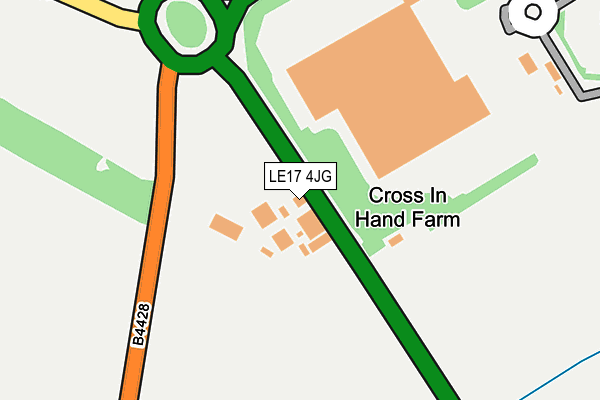 LE17 4JG map - OS OpenMap – Local (Ordnance Survey)