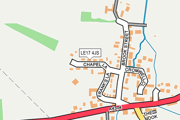 LE17 4JS map - OS OpenMap – Local (Ordnance Survey)