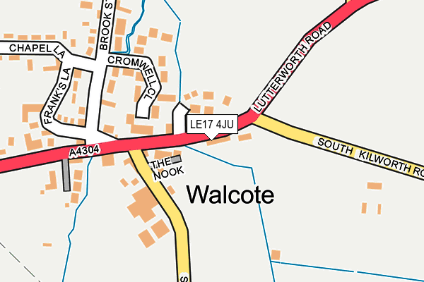 LE17 4JU map - OS OpenMap – Local (Ordnance Survey)