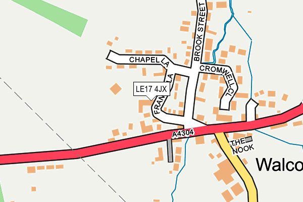 LE17 4JX map - OS OpenMap – Local (Ordnance Survey)