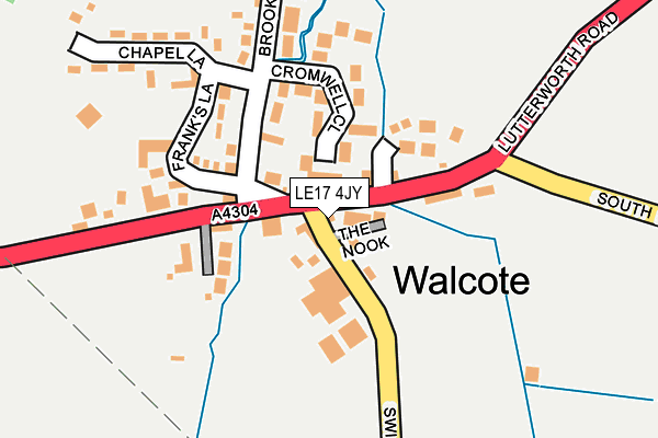 LE17 4JY map - OS OpenMap – Local (Ordnance Survey)