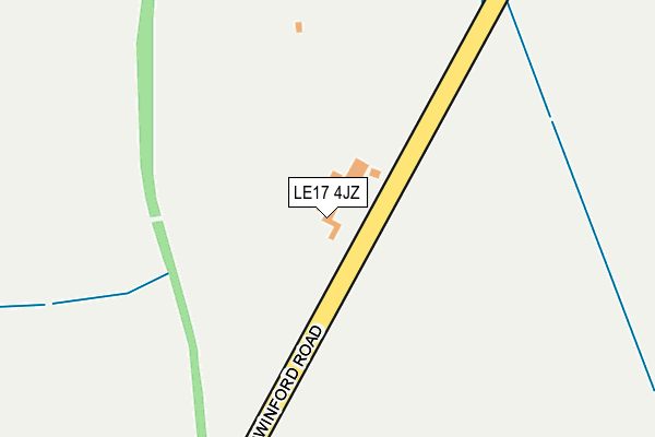 LE17 4JZ map - OS OpenMap – Local (Ordnance Survey)