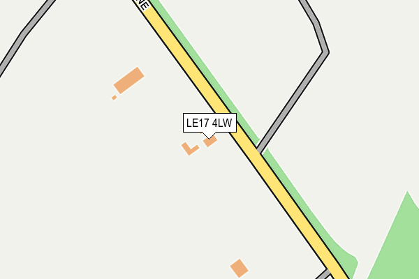 LE17 4LW map - OS OpenMap – Local (Ordnance Survey)