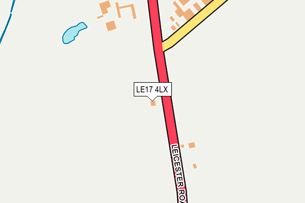 LE17 4LX map - OS OpenMap – Local (Ordnance Survey)
