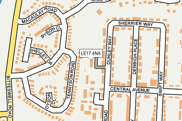 LE17 4NA map - OS OpenMap – Local (Ordnance Survey)