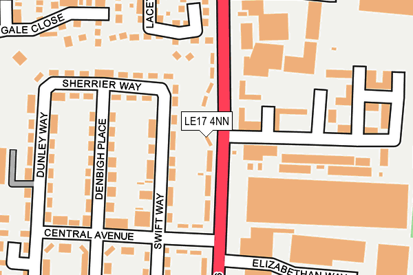 LE17 4NN map - OS OpenMap – Local (Ordnance Survey)