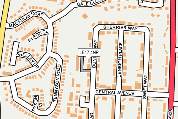 LE17 4NP map - OS OpenMap – Local (Ordnance Survey)