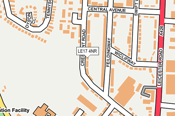 LE17 4NR map - OS OpenMap – Local (Ordnance Survey)