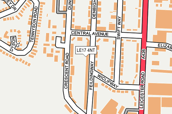 LE17 4NT map - OS OpenMap – Local (Ordnance Survey)