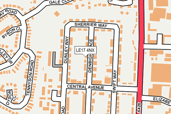 LE17 4NX map - OS OpenMap – Local (Ordnance Survey)