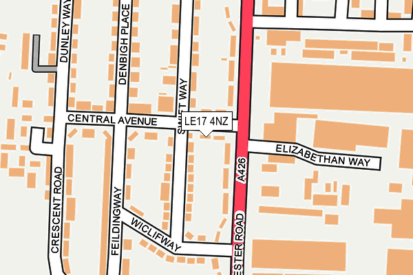 LE17 4NZ map - OS OpenMap – Local (Ordnance Survey)