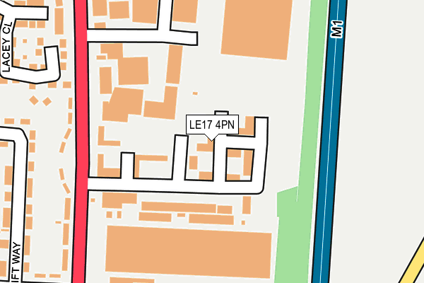 LE17 4PN map - OS OpenMap – Local (Ordnance Survey)