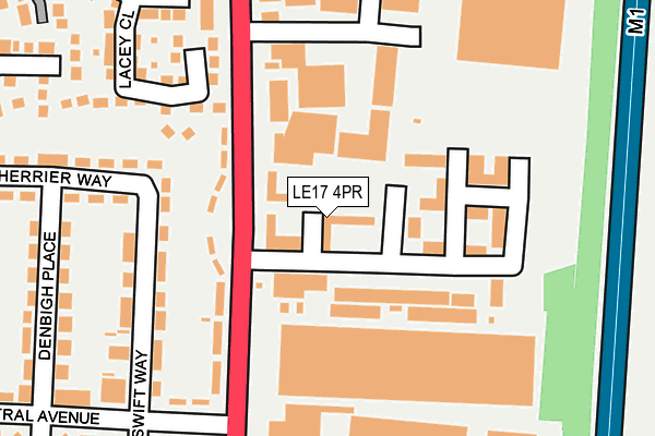 LE17 4PR map - OS OpenMap – Local (Ordnance Survey)