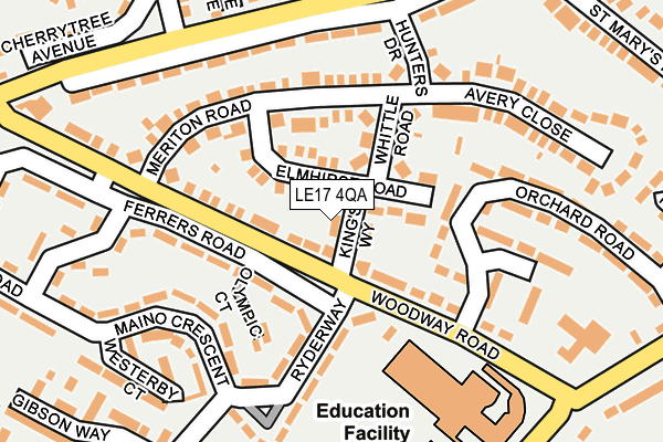 LE17 4QA map - OS OpenMap – Local (Ordnance Survey)