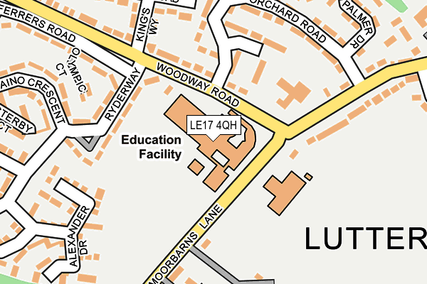 LE17 4QH map - OS OpenMap – Local (Ordnance Survey)