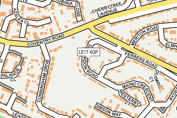 LE17 4QP map - OS OpenMap – Local (Ordnance Survey)