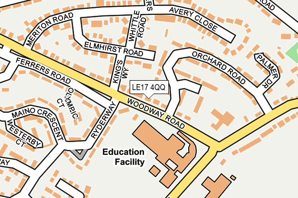 LE17 4QQ map - OS OpenMap – Local (Ordnance Survey)