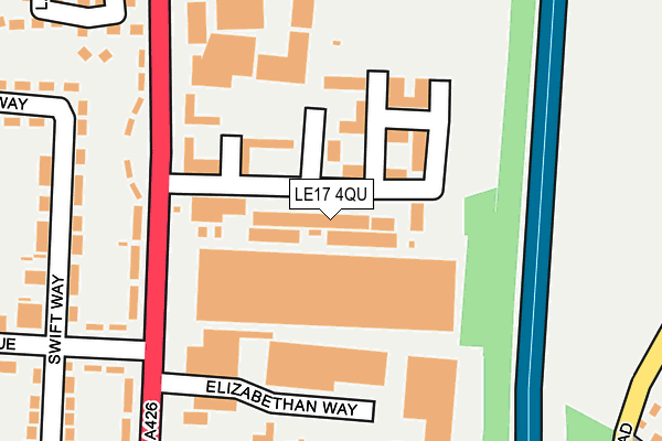 LE17 4QU map - OS OpenMap – Local (Ordnance Survey)