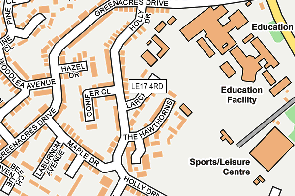 LE17 4RD map - OS OpenMap – Local (Ordnance Survey)