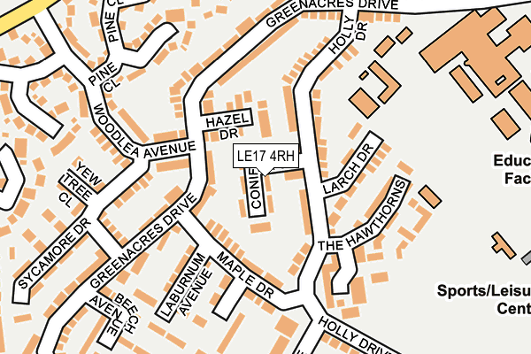 LE17 4RH map - OS OpenMap – Local (Ordnance Survey)