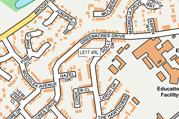 LE17 4RL map - OS OpenMap – Local (Ordnance Survey)