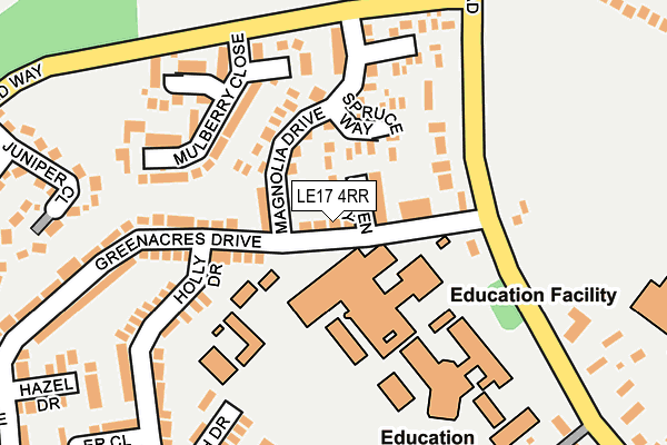 LE17 4RR map - OS OpenMap – Local (Ordnance Survey)