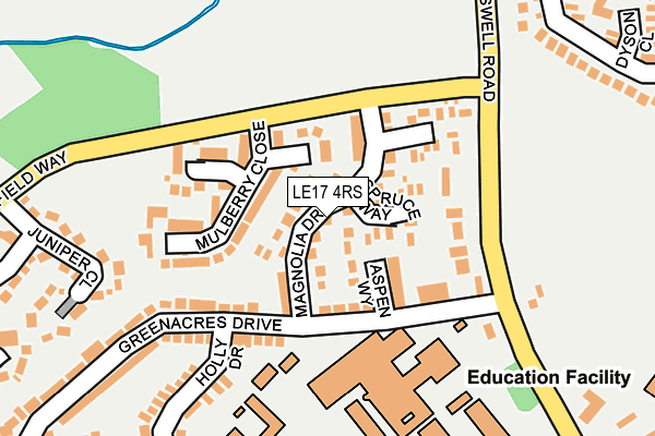 LE17 4RS map - OS OpenMap – Local (Ordnance Survey)