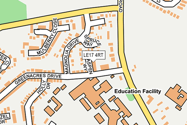 LE17 4RT map - OS OpenMap – Local (Ordnance Survey)
