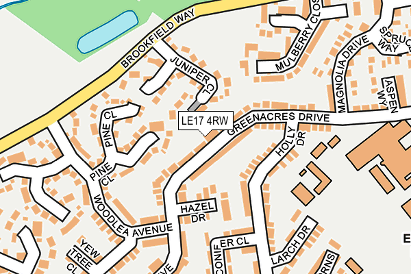 LE17 4RW map - OS OpenMap – Local (Ordnance Survey)