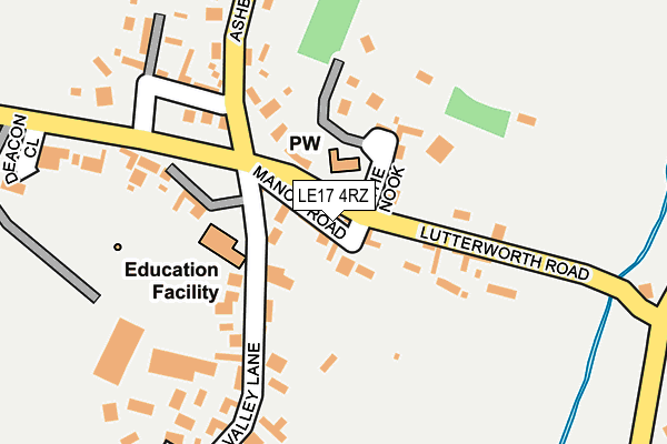 LE17 4RZ map - OS OpenMap – Local (Ordnance Survey)