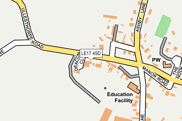 LE17 4SD map - OS OpenMap – Local (Ordnance Survey)