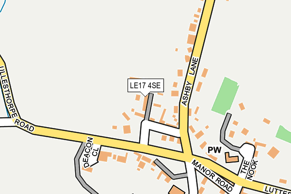 LE17 4SE map - OS OpenMap – Local (Ordnance Survey)