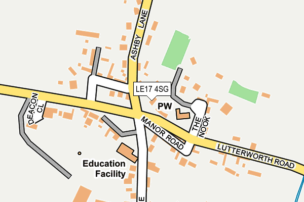 LE17 4SG map - OS OpenMap – Local (Ordnance Survey)