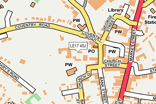LE17 4SJ map - OS OpenMap – Local (Ordnance Survey)