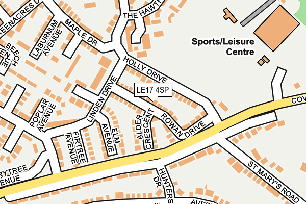 LE17 4SP map - OS OpenMap – Local (Ordnance Survey)