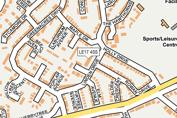 LE17 4SS map - OS OpenMap – Local (Ordnance Survey)
