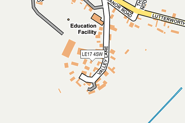 LE17 4SW map - OS OpenMap – Local (Ordnance Survey)