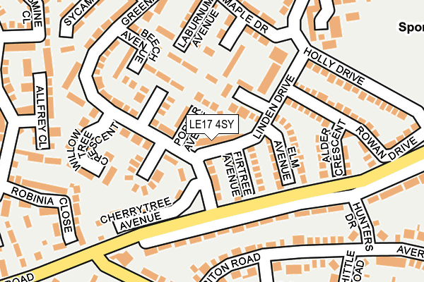 LE17 4SY map - OS OpenMap – Local (Ordnance Survey)