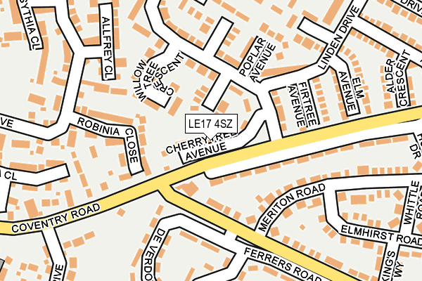 LE17 4SZ map - OS OpenMap – Local (Ordnance Survey)