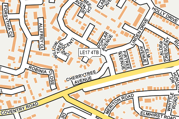 LE17 4TB map - OS OpenMap – Local (Ordnance Survey)