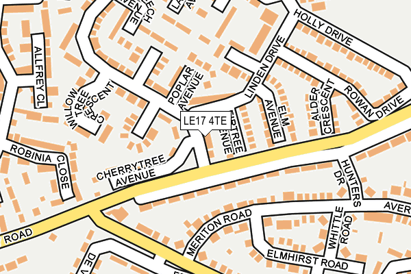 LE17 4TE map - OS OpenMap – Local (Ordnance Survey)