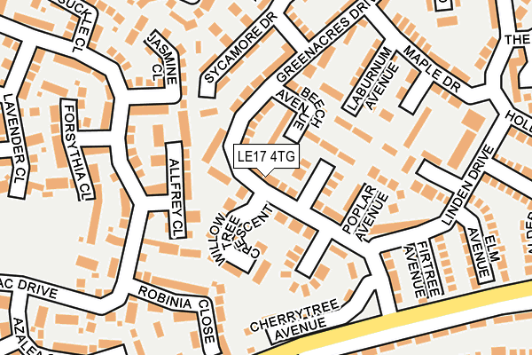 LE17 4TG map - OS OpenMap – Local (Ordnance Survey)