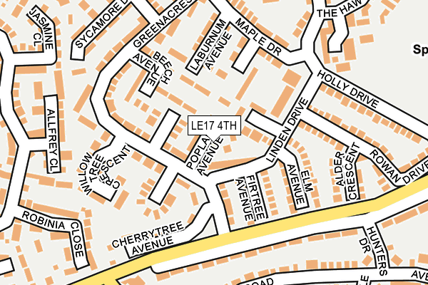 LE17 4TH map - OS OpenMap – Local (Ordnance Survey)