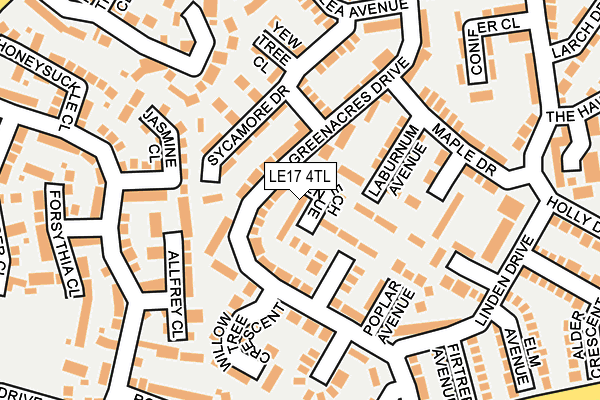 LE17 4TL map - OS OpenMap – Local (Ordnance Survey)