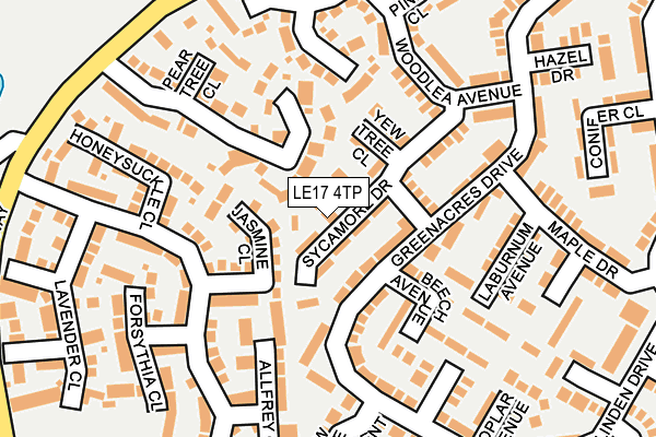 LE17 4TP map - OS OpenMap – Local (Ordnance Survey)